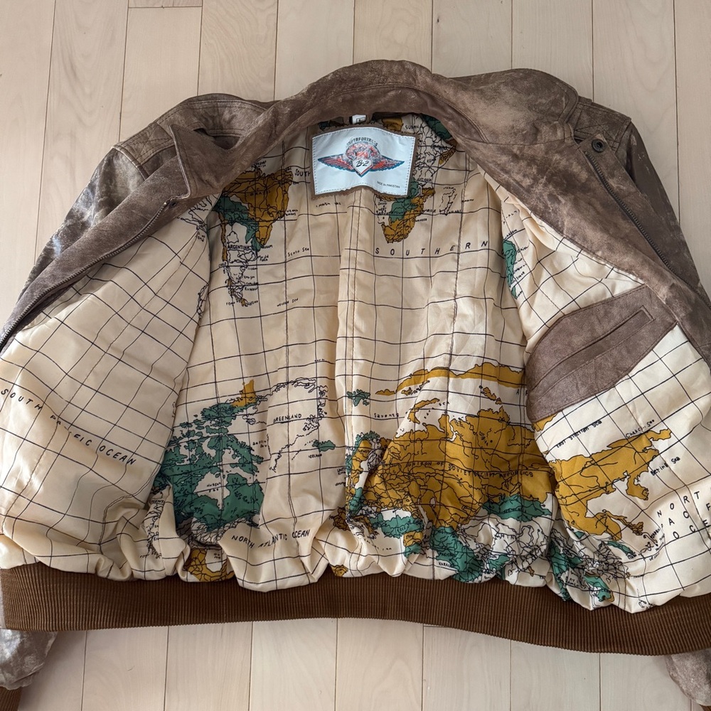 Vintage Superfortress B2 Leather Bomber Jacket Brown - Picture 2 of 5